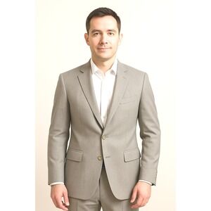 Michael Kors Suit Jacket Mens 44R Grey 2‎ Button Wool Blend